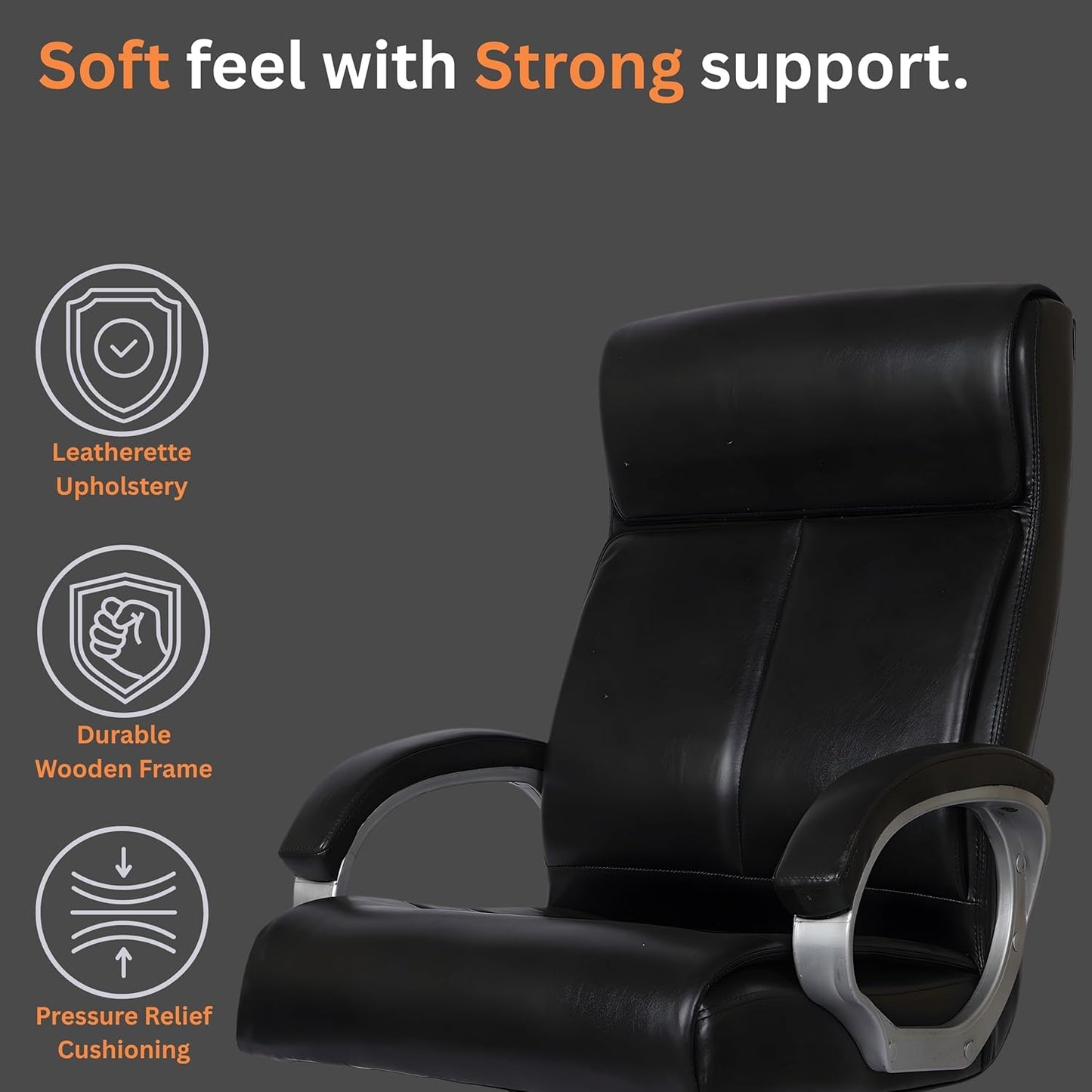 Oggon Rios High Back Executive Leatherette Office Chair