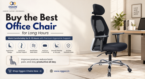 Buy Best Office Chair for Long Hours | Ergonomic Chairs with Lumbar Support