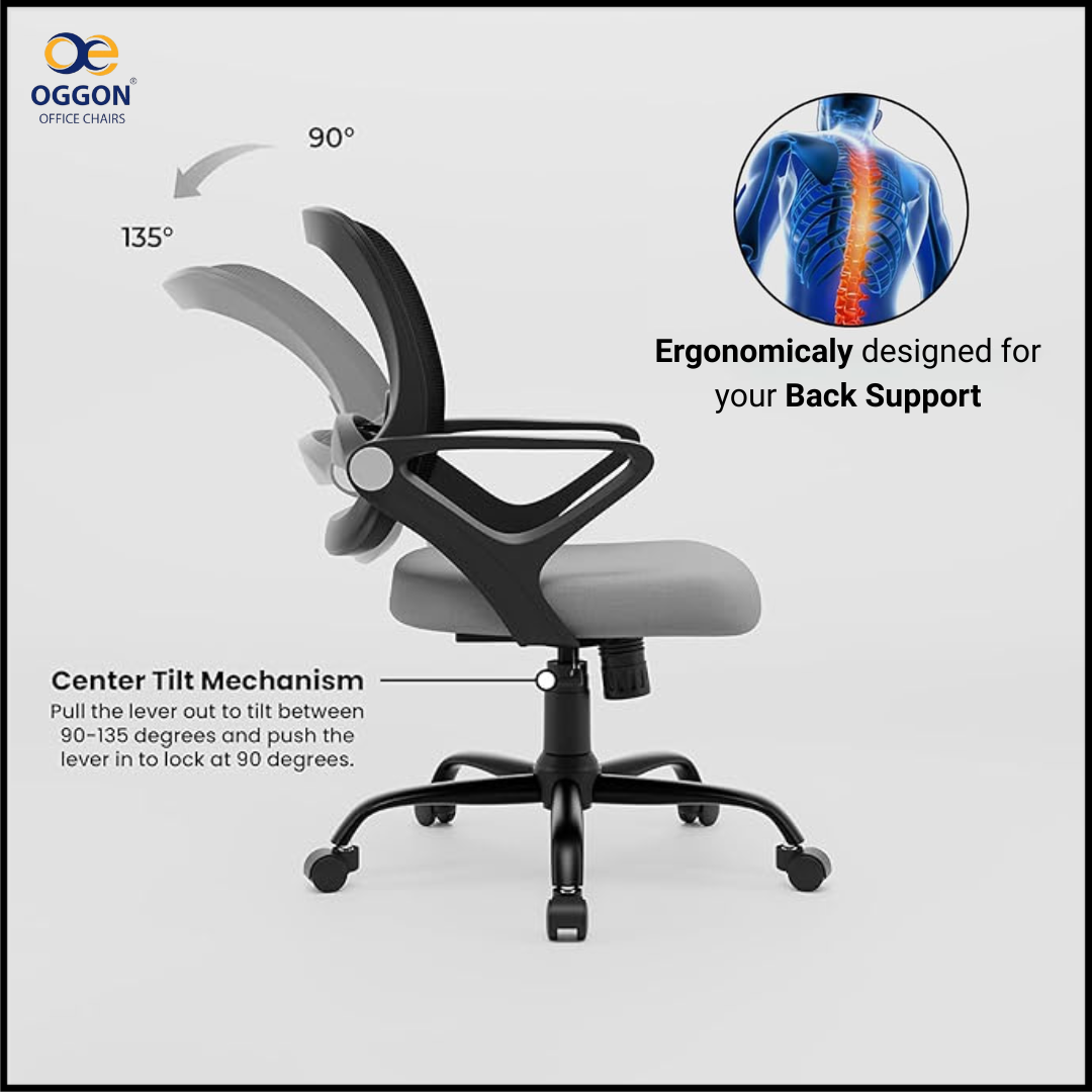 OGGON Ergolux Orthopedic Ergonomic Office Chair – Mesh Back