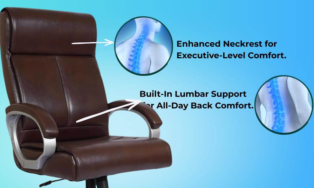 Oggon Rios High Back Executive Leatherette Office Chair