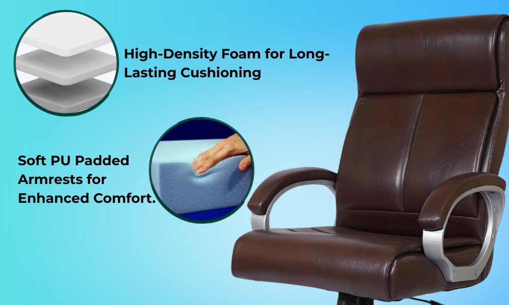 Oggon Rios High Back Executive Leatherette Office Chair