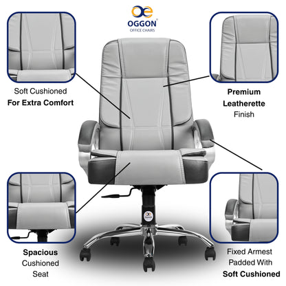 Oggon Charmer High Back Ergonomic Executive Leatherette Office Chair with Lumbar Support