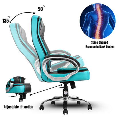 Oggon Charmer High Back Ergonomic Executive Leatherette Office Chair with Lumbar Support