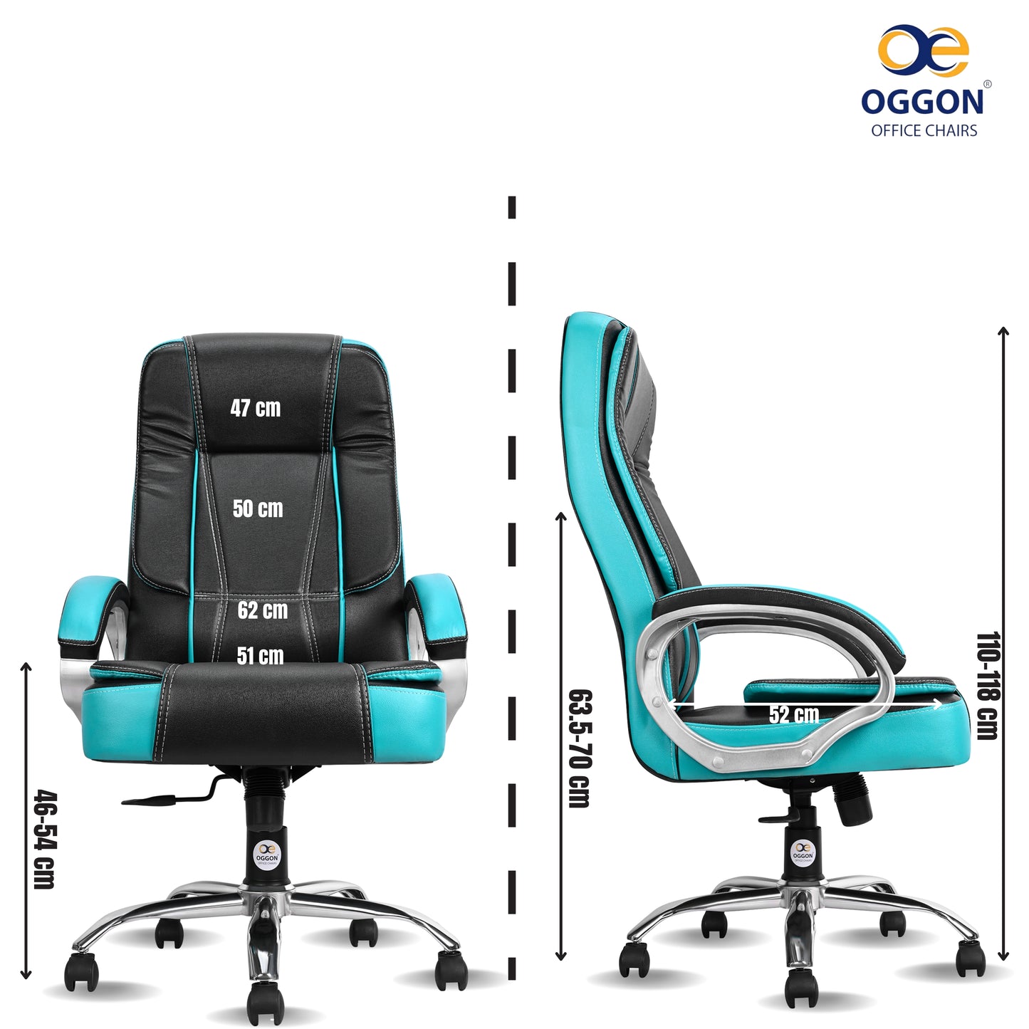 Oggon Charmer High Back Ergonomic Executive Leatherette Office Chair with Lumbar Support