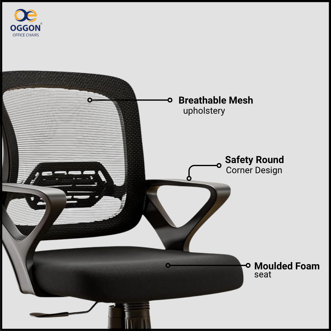 OGGON Ergolux Orthopedic Ergonomic Office Chair – Mesh Back