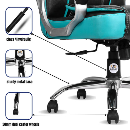 Oggon Charmer High Back Ergonomic Executive Leatherette Office Chair with Lumbar Support