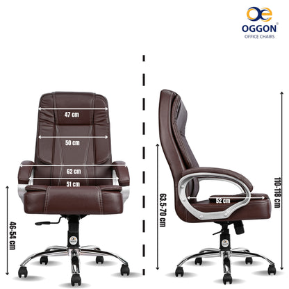 Oggon Charmer High Back Ergonomic Executive Leatherette Office Chair with Lumbar Support