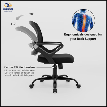 OGGON Ergolux Orthopedic Ergonomic Office Chair – Mesh Back