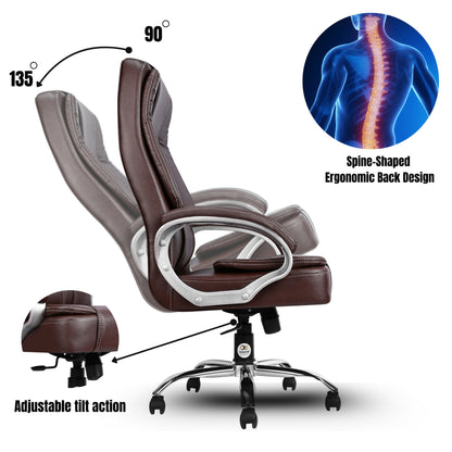 Oggon Charmer High Back Ergonomic Executive Leatherette Office Chair with Lumbar Support