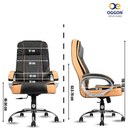 Oggon Charmer High Back Ergonomic Executive Leatherette Office Chair with Lumbar Support