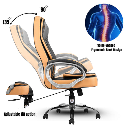 Oggon Charmer High Back Ergonomic Executive Leatherette Office Chair with Lumbar Support