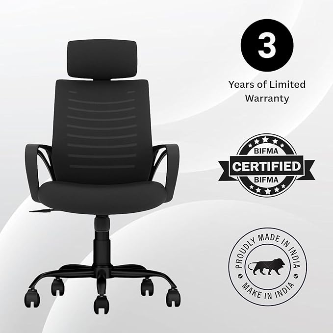 OGGON Irish High Back Ergonomic Mesh Office Chair | Professional Computer Seating