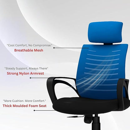 OGGON Irish High Back Ergonomic Mesh Office Chair | Professional Computer Seating