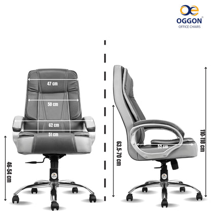 Oggon Charmer High Back Ergonomic Executive Leatherette Office Chair with Lumbar Support