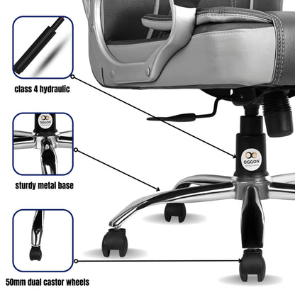Oggon Charmer High Back Ergonomic Executive Leatherette Office Chair with Lumbar Support