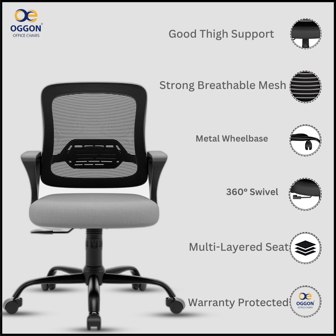 OGGON Ergolux Orthopedic Ergonomic Office Chair – Mesh Back