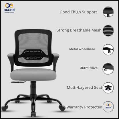 OGGON Ergolux Orthopedic Ergonomic Office Chair – Mesh Back