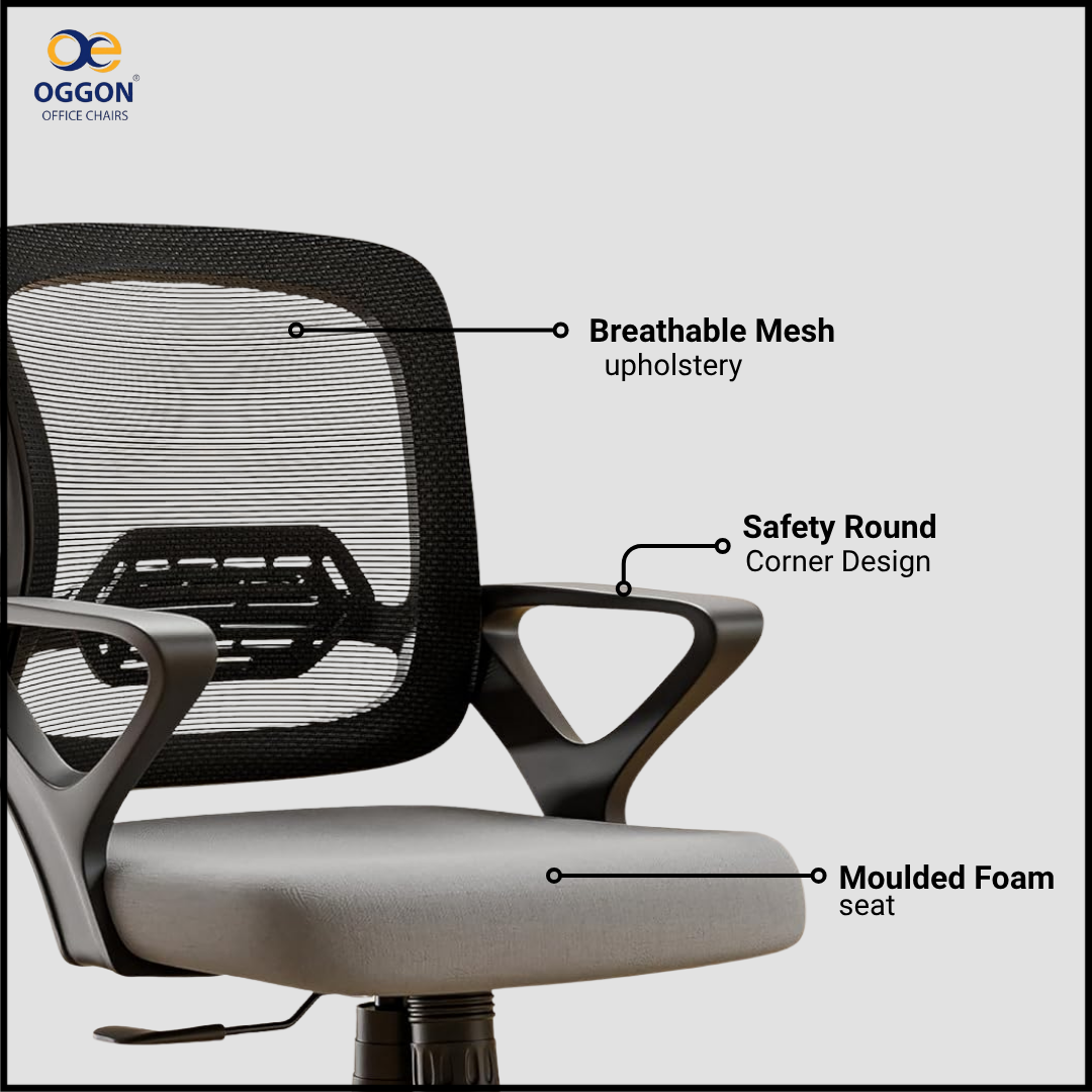 OGGON Ergolux Orthopedic Ergonomic Office Chair – Mesh Back
