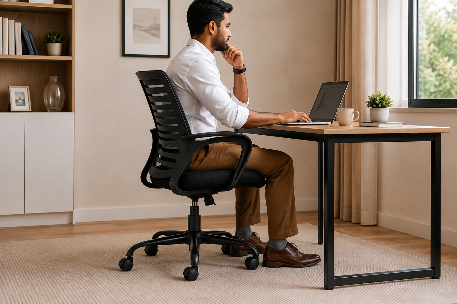 OGGON Irish Ergonomic Mesh Office Chair – Mid Back