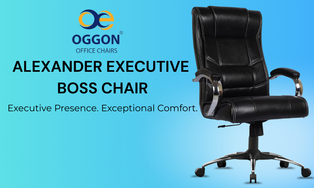 Oggon Alexander Ergonomic Executive Leatherette High Back Office Chair with Lumbar Support