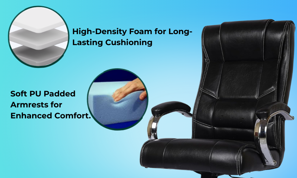 Oggon Alexander Ergonomic Executive Leatherette High Back Office Chair with Lumbar Support