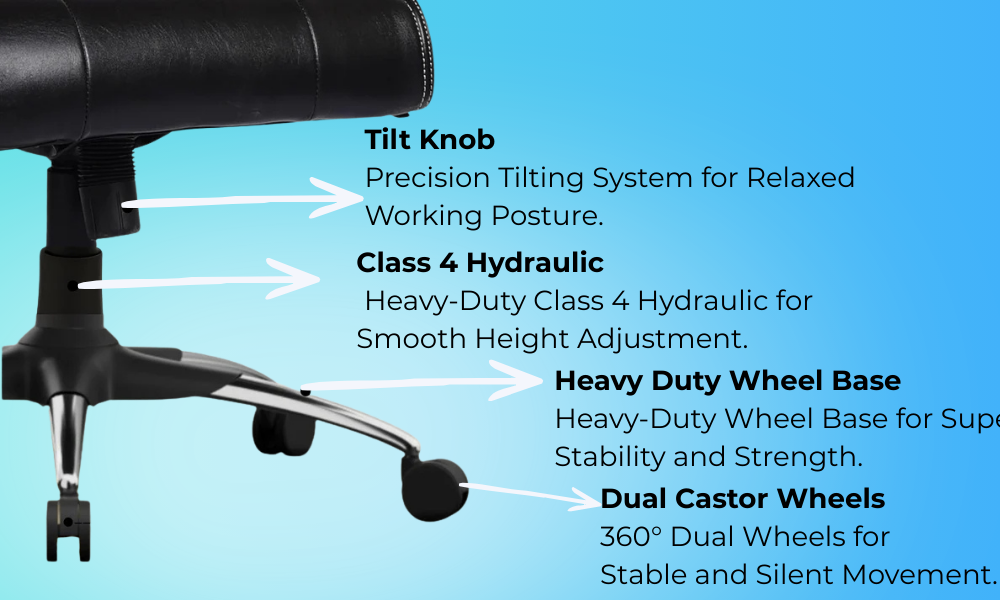 Oggon Alexander Ergonomic Executive Leatherette High Back Office Chair with Lumbar Support