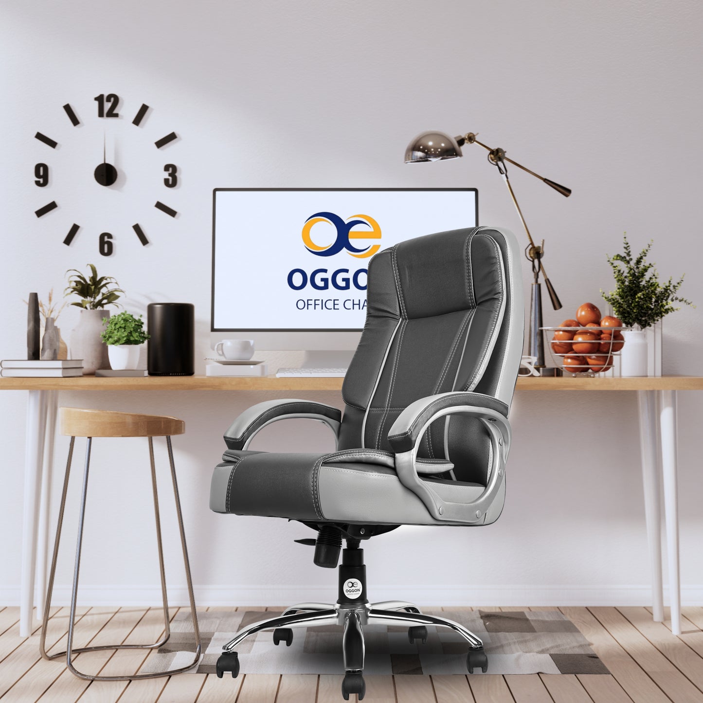 Oggon Charmer High Back Ergonomic Executive Leatherette Office Chair with Lumbar Support