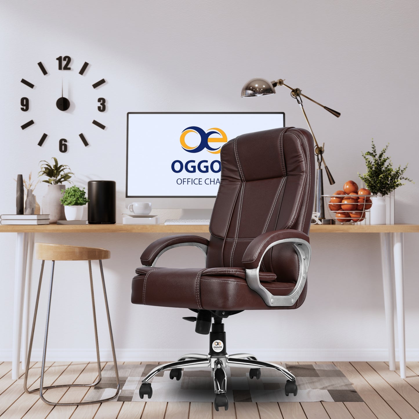 Oggon Charmer High Back Ergonomic Executive Leatherette Office Chair with Lumbar Support