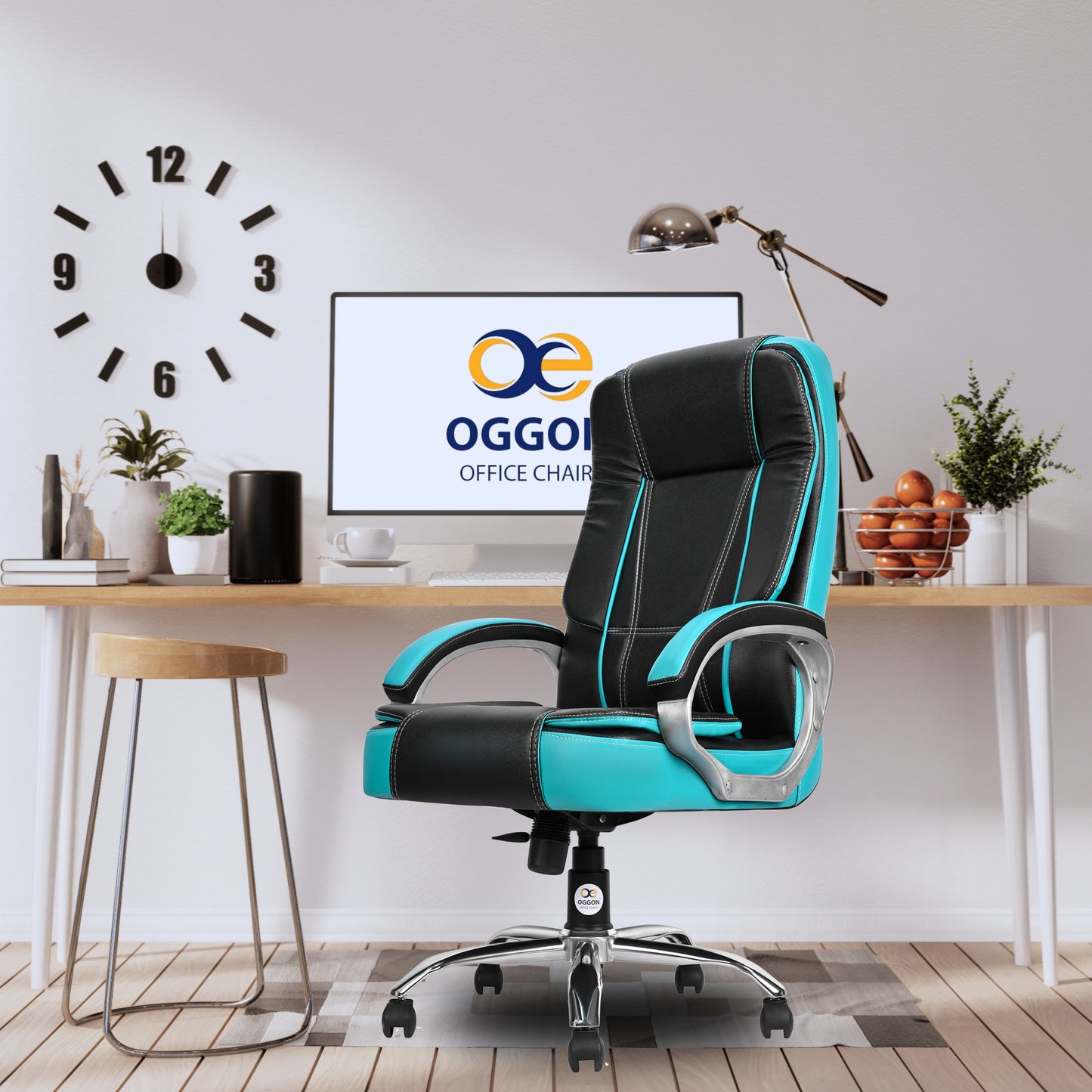 Oggon Charmer High Back Ergonomic Executive Leatherette Office Chair with Lumbar Support