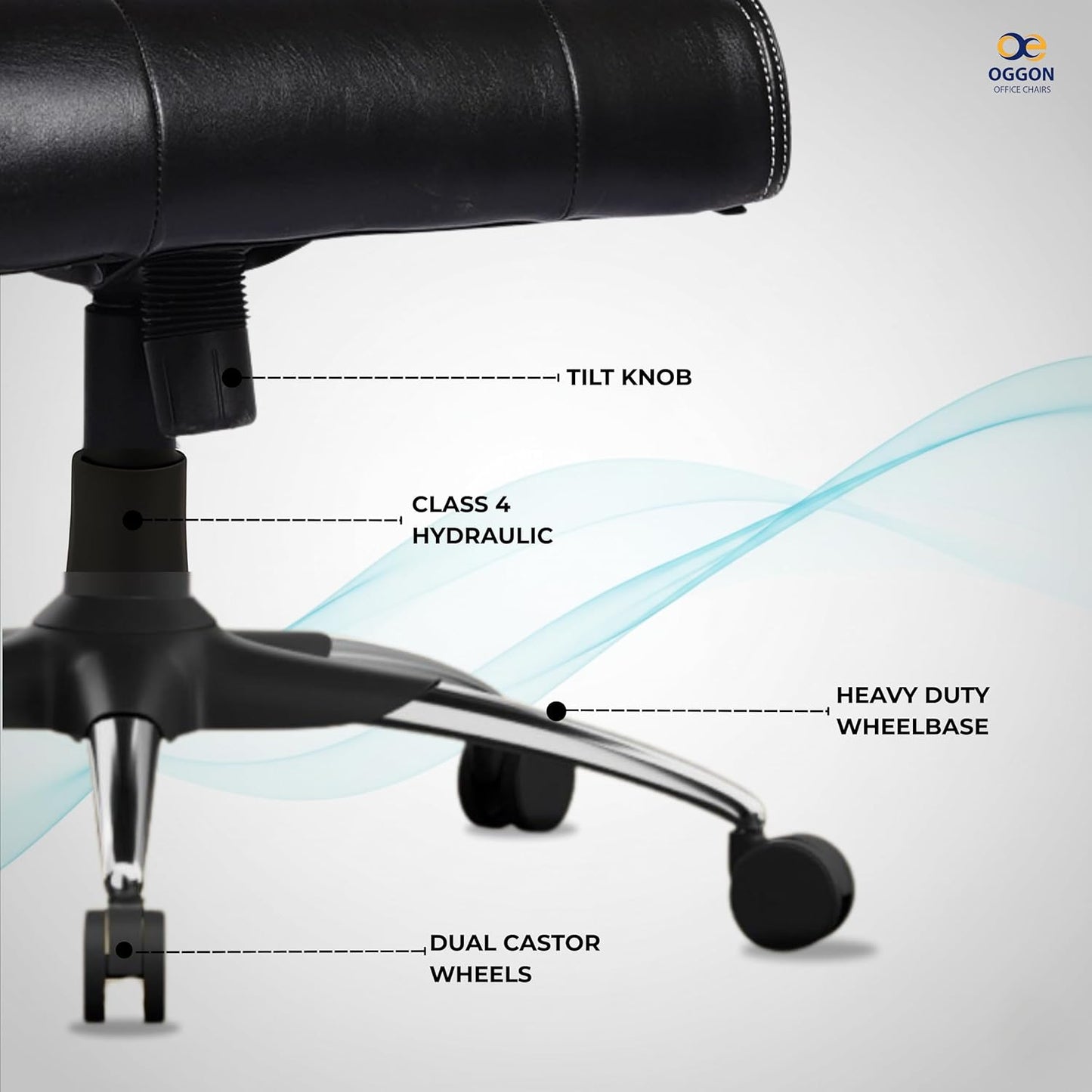 Oggon Alexander Ergonomic Executive Leatherette High Back Office Chair with Lumbar Support