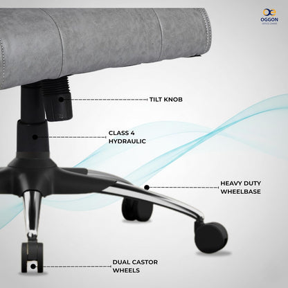 Oggon Alexander Ergonomic Executive Leatherette High Back Office Chair with Lumbar Support