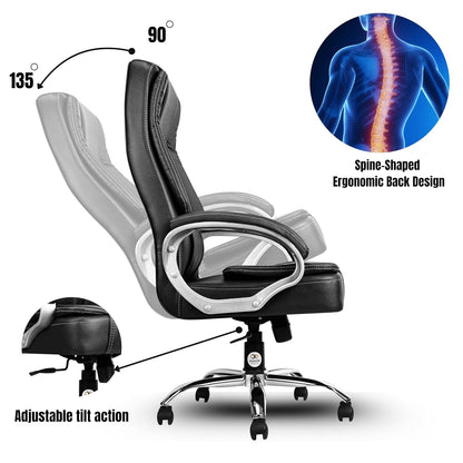 Oggon Charmer High Back Ergonomic Executive Leatherette Office Chair with Lumbar Support