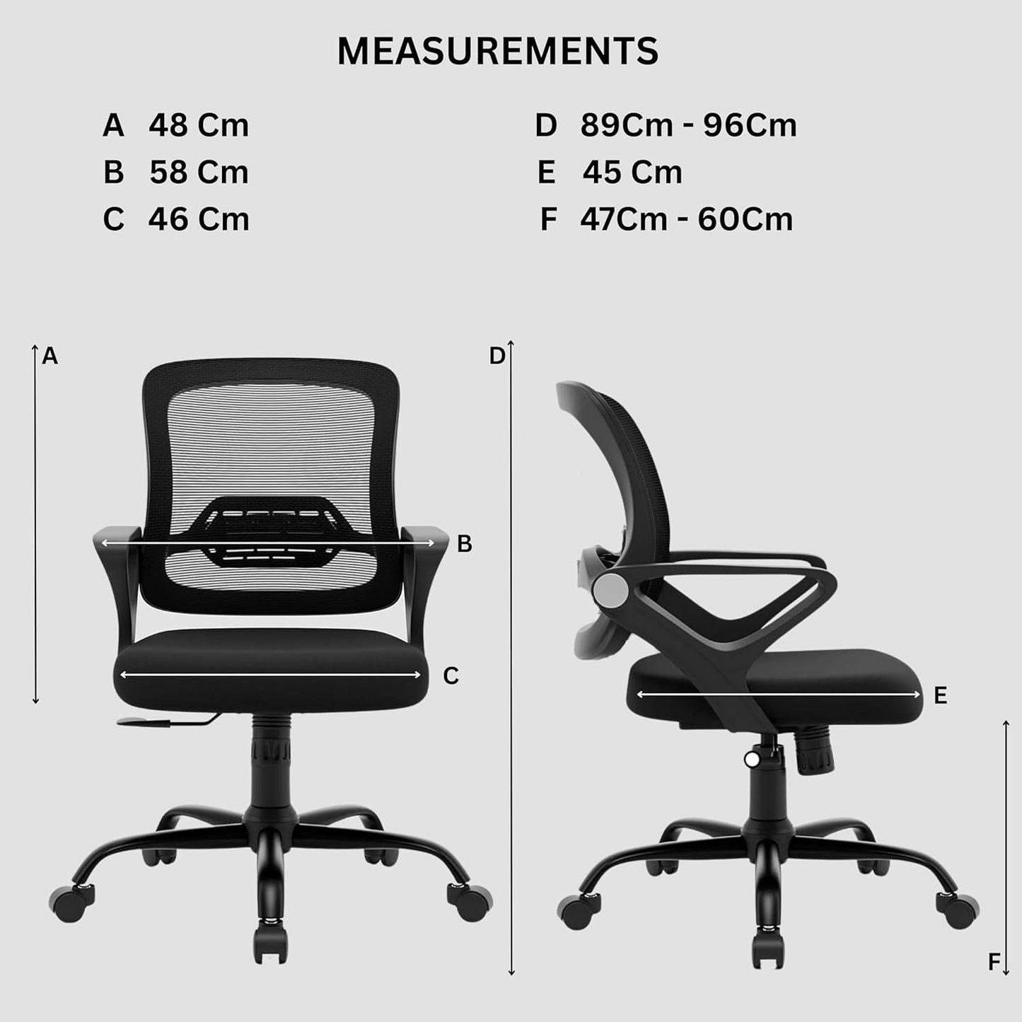 OGGON Ergolux Orthopedic Ergonomic Office Chair – Mesh Back