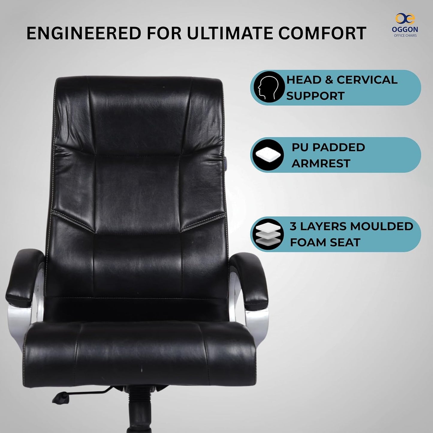 Oggon Marley High Back Executive Leatherette Office Chair