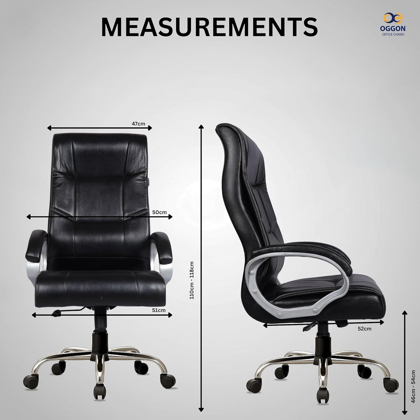 Oggon Marley High Back Executive Leatherette Office Chair