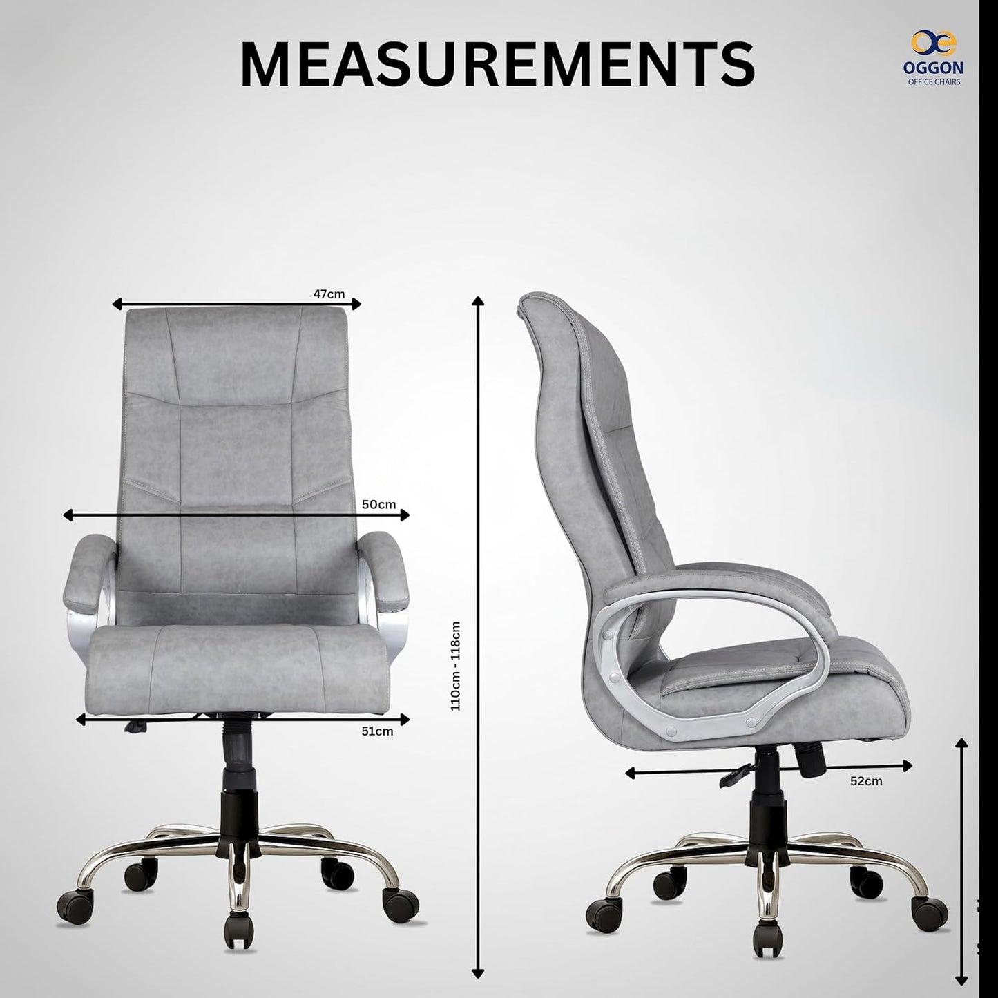 Oggon Marley High Back Executive Leatherette Office Chair