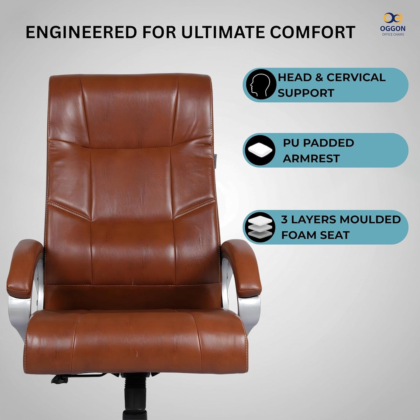 Oggon Marley High Back Executive Leatherette Office Chair