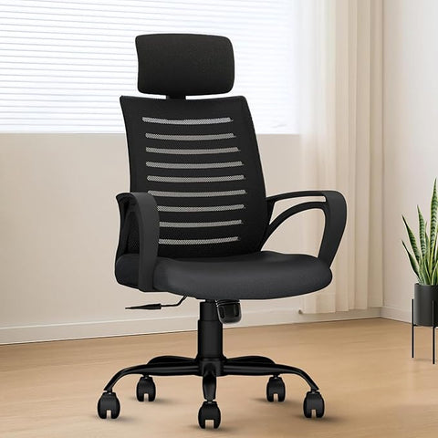 Oggon Irish high back ergonomic mesh office chair with headrest for long work hours
