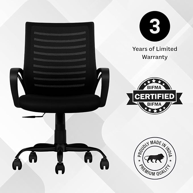 Oggon Irish ergonomic mid back mesh office chair for home and office desks