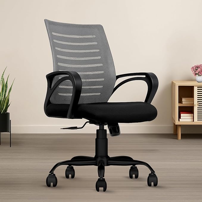 Oggon Irish mesh office chair in blue and black for home study rooms