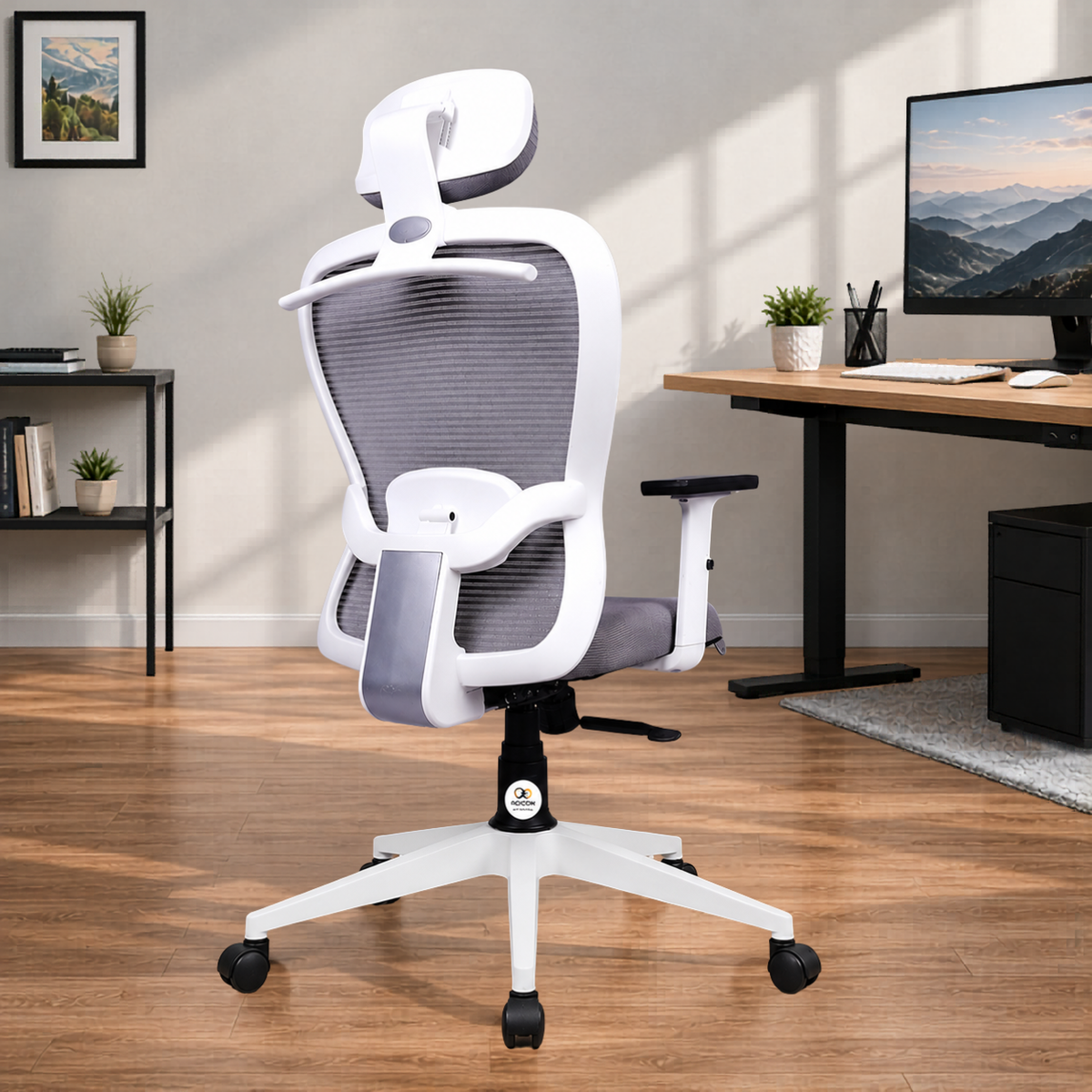 Oggon Marcoos high back ergonomic mesh office chair available online in India