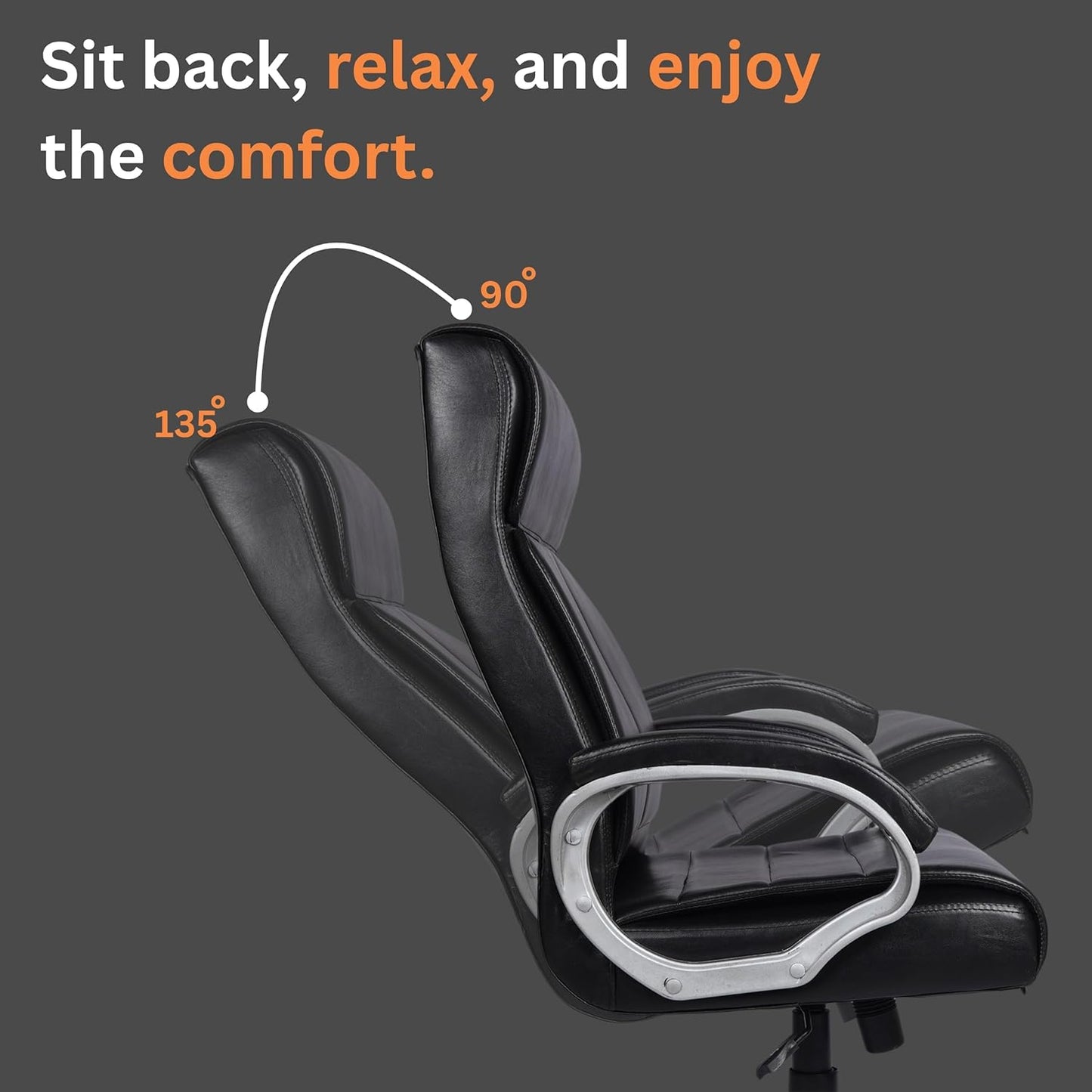 Oggon Rios High Back Executive Leatherette Office Chair