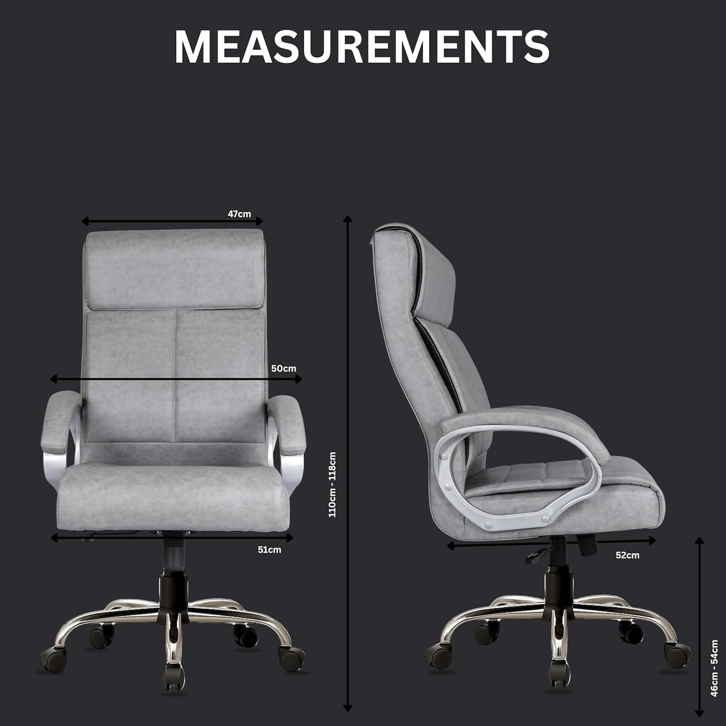 Oggon Rios High Back Executive Leatherette Office Chair