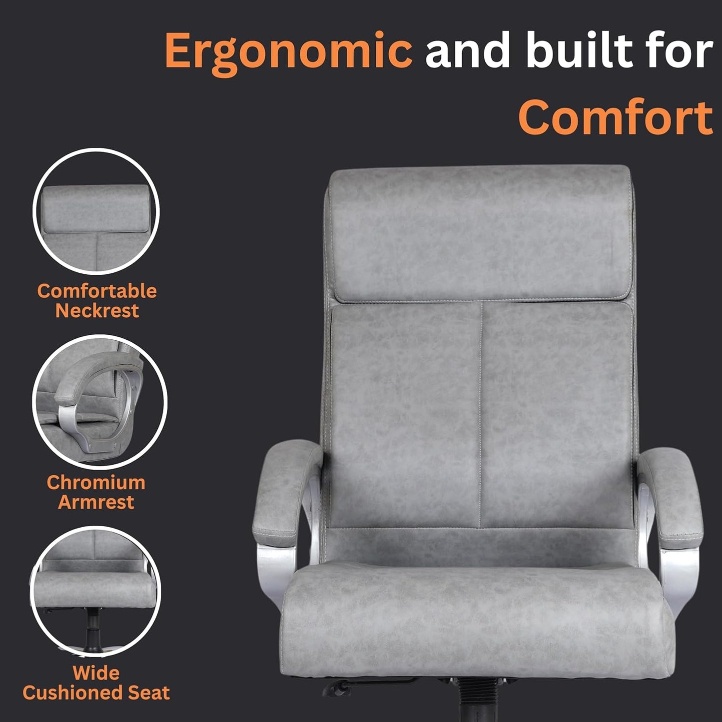 Oggon Rios High Back Executive Leatherette Office Chair