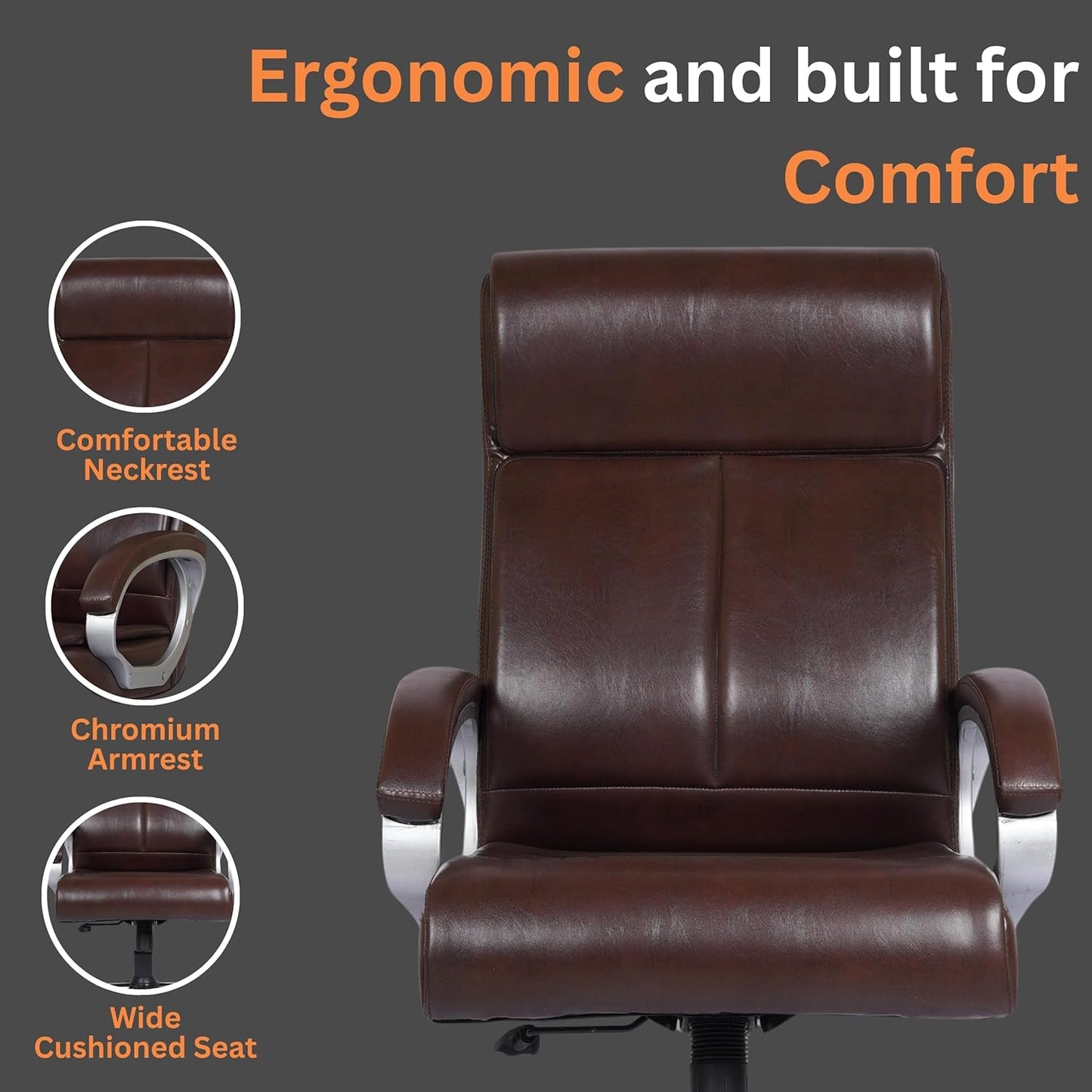 Oggon Rios High Back Executive Leatherette Office Chair